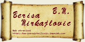 Beriša Mirkajlović vizit kartica